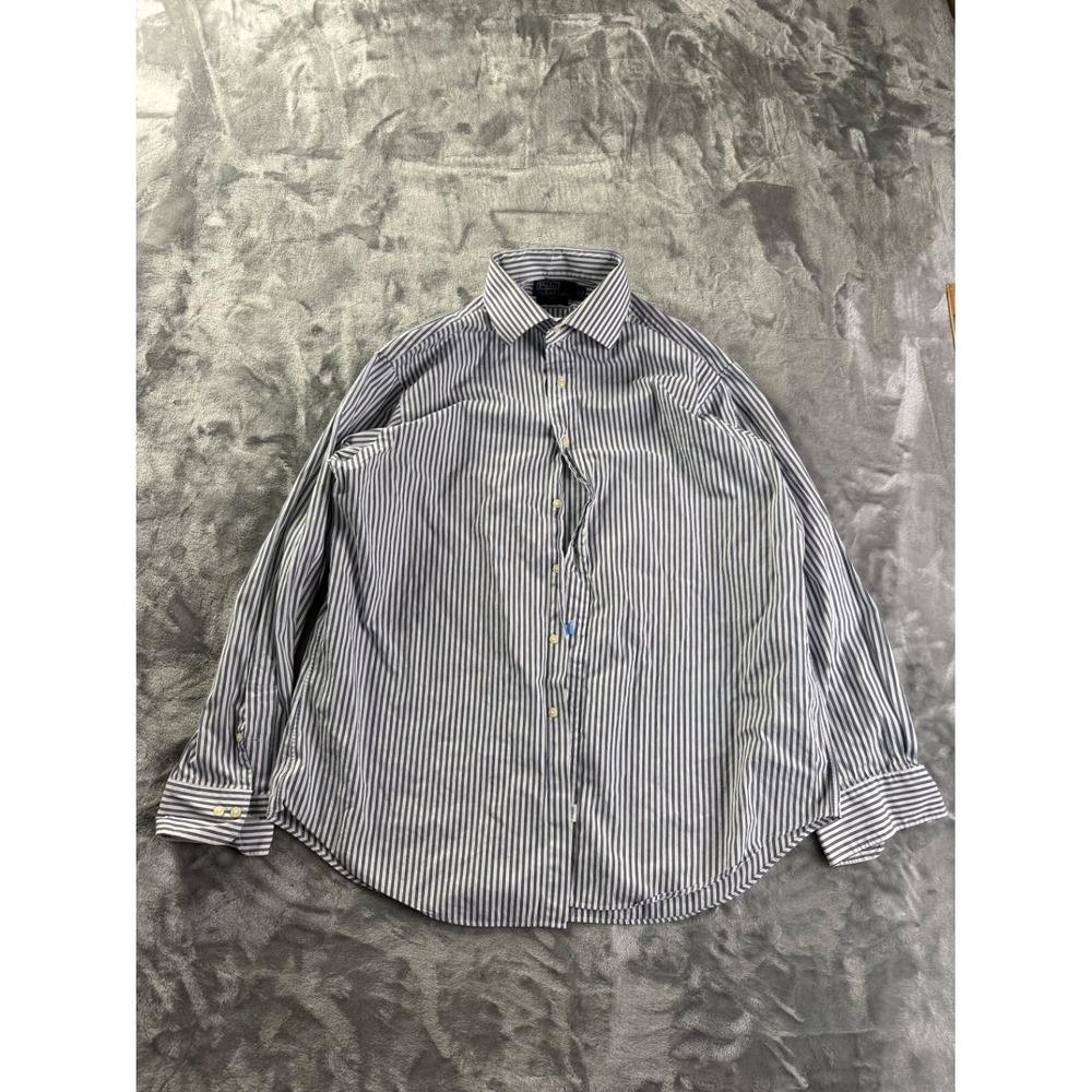 Polo Ralph Lauren Regent Classic Fit Men's‎ Button-Up Size 17.5 Blue